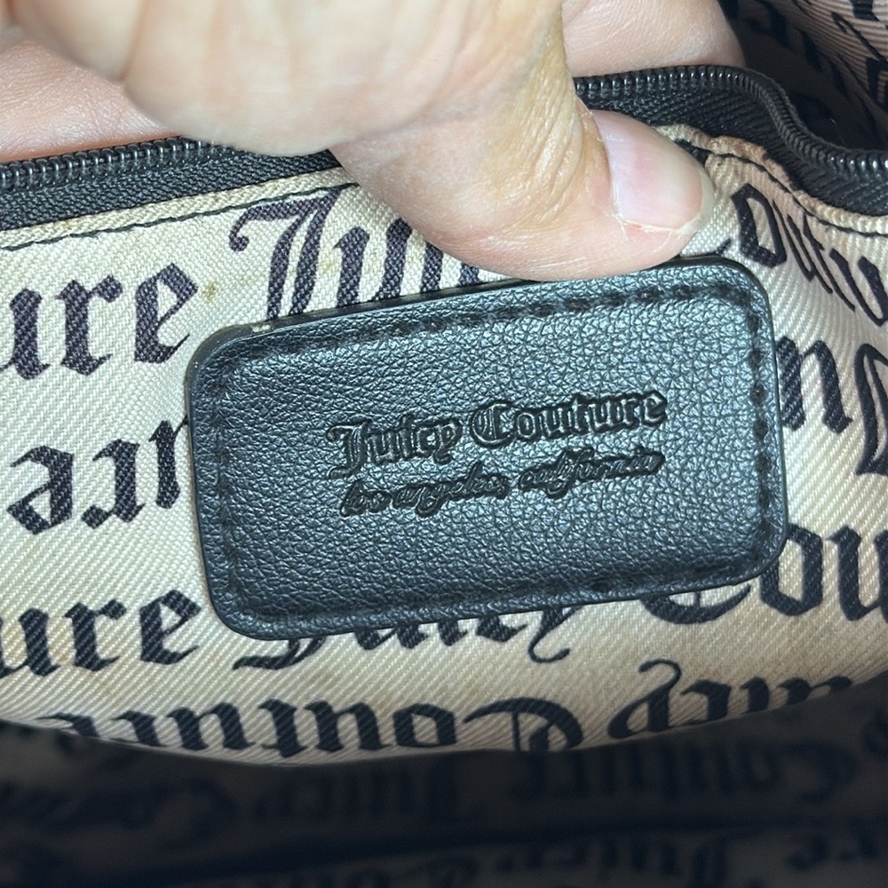 (E4) Juicy Couture Black Backpack with Gold Accents - Picture 14 of 16